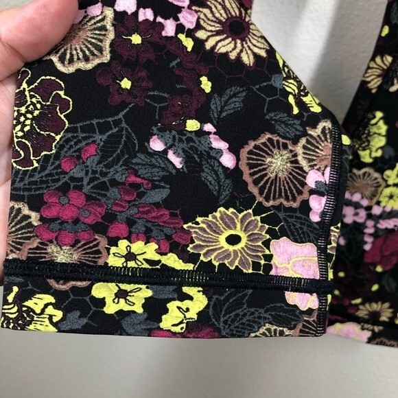 Lululemon Wunder Under Crop Fluorolace Multi Color Floral High Rise 6 - Picture 3 of 8